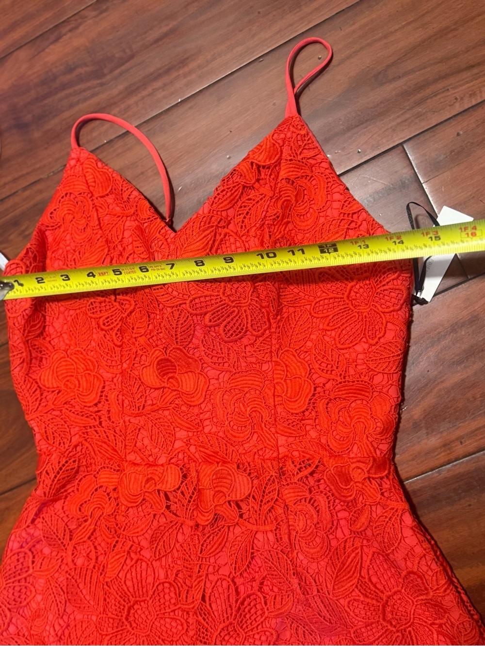 Lovers + Friends Red Lace Mini Romper with Back Tie - Picture 4 of 10